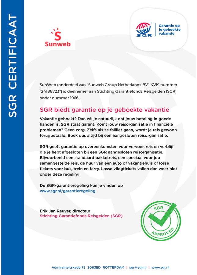 SGR certificate