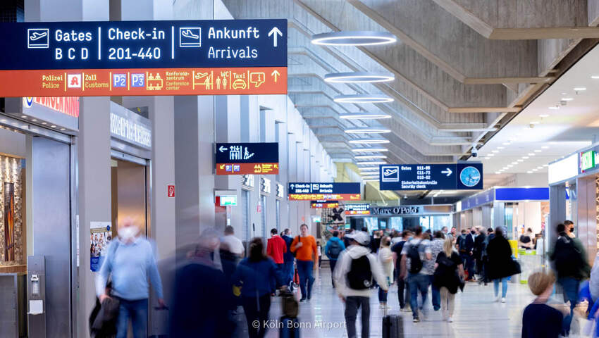Luchthaven keulen bonn binnenkant