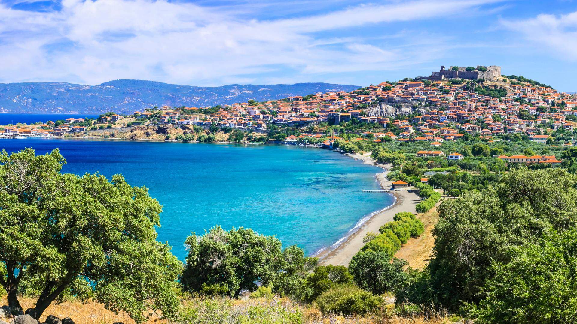 Kust van Lesbos, Griekenland