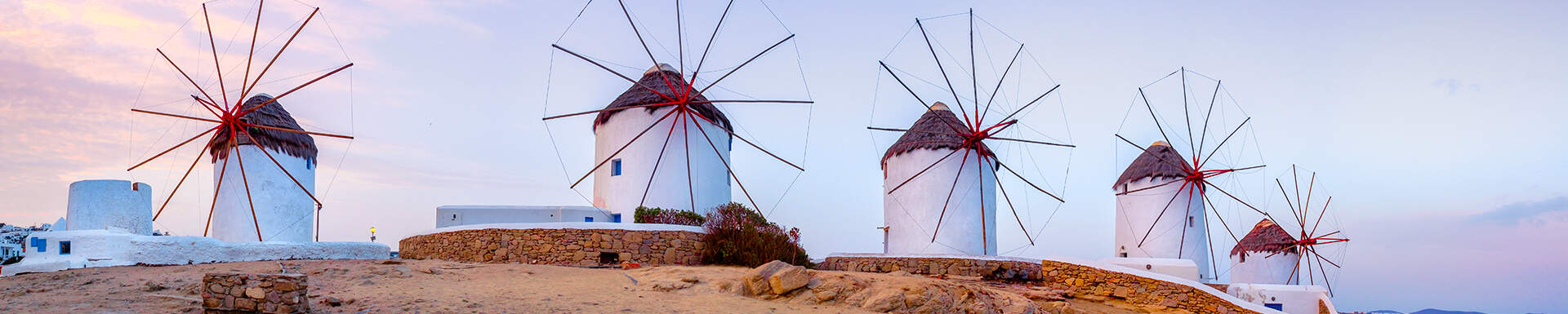 Molens op Grieks eiland Mykonos