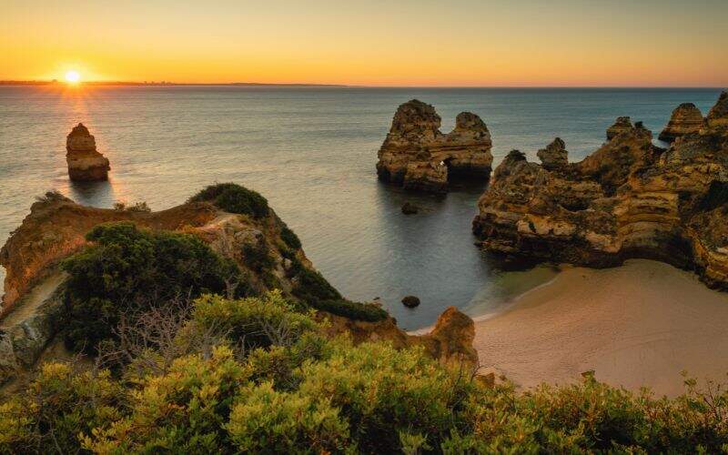 Algarve zonsondergang