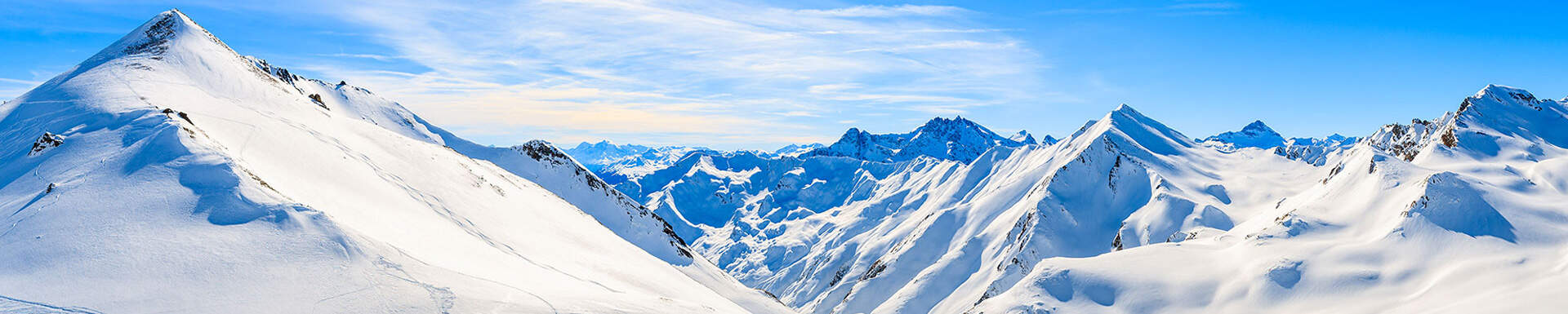 Besneeuwde bergen bij Serfaus