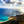 uitzicht vanaf rotsige kustlijn over azuurblauwe zee lanzarote spanje