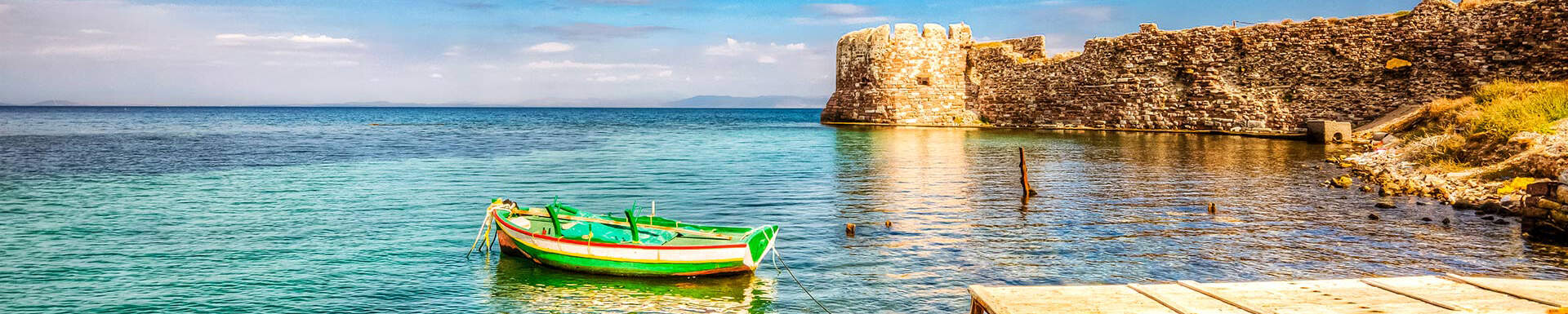 Fort aan de kust in Lesbos